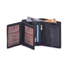 Įkelti vaizdą į galerijos rodinį, Vyriška odinė piniginė, juoda, Nordee 6122