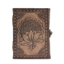 Įkelti vaizdą į galerijos rodinį, Uzrasu knygute odiniu virseliu Lotus mandala 2059