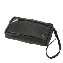 Įkelti vaizdą į galerijos rodinį, Vyriška odinė rankinė su kilpele, juoda, Albatross 5618 gulsčia