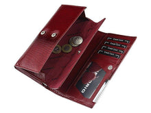 Įkelti vaizdą į galerijos rodinį, Moteriška odinė piniginė, raudona, Gregorio 1432 Galanterija