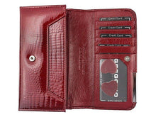 Įkelti vaizdą į galerijos rodinį, Moteriška odinė piniginė, raudona, Gregorio 1623 Galanterija