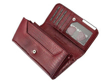 Įkelti vaizdą į galerijos rodinį, Moteriška odinė piniginė, raudona, Gregorio 1623 Galanterija