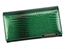 Įkelti vaizdą į galerijos rodinį, Moteriška piniginė odinė, žalia, Gregorio 5676 Galanterija