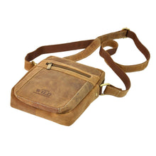 Įkelti vaizdą į galerijos rodinį, Odinė rankinė per petį, šviesiai ruda, Wild 1824 Galanterija