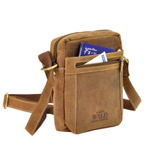 Įkelti vaizdą į galerijos rodinį, Odinė rankinė per petį, šviesiai ruda, Wild 1824 Galanterija