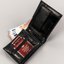 Įkelti vaizdą į galerijos rodinį, Vyriška odinė piniginė, juoda, Peterson 6532