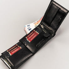 Įkelti vaizdą į galerijos rodinį, Vyriška odinė piniginė, juoda, Peterson 6532