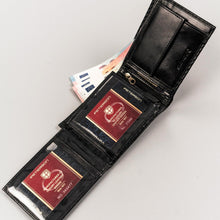 Įkelti vaizdą į galerijos rodinį, Vyriška odinė piniginė, juoda, Peterson 6532