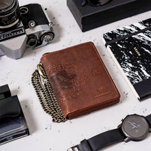 Įkelti vaizdą į galerijos rodinį, Vyriška odinė piniginė, ruda, Peterson 1223