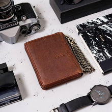 Įkelti vaizdą į galerijos rodinį, Vyriška odinė piniginė, ruda, Peterson 1223