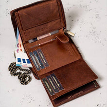 Įkelti vaizdą į galerijos rodinį, Vyriška odinė piniginė, ruda, Peterson 1223