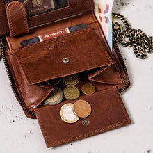 Įkelti vaizdą į galerijos rodinį, Vyriška odinė piniginė, ruda, Peterson 1223