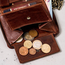 Įkelti vaizdą į galerijos rodinį, Vyriška odinė piniginė, ruda, Peterson 1254