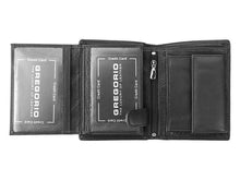 Įkelti vaizdą į galerijos rodinį, Vyriška odinė piniginė, juoda, Gregorio 9235 Galanterija