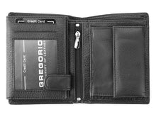 Įkelti vaizdą į galerijos rodinį, Vyriška odinė piniginė, juoda, Gregorio 9235 Galanterija