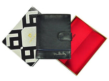 Įkelti vaizdą į galerijos rodinį, Vyriška odinė piniginė, juoda su raudona juostele, Pierre Cardin 3702 Galanterija