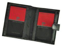 Įkelti vaizdą į galerijos rodinį, Vyriška odinė piniginė, juoda su raudona juostele, Pierre Cardin 3702 Galanterija