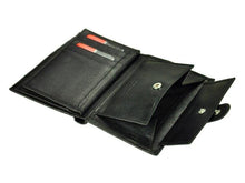 Įkelti vaizdą į galerijos rodinį, Vyriška odinė piniginė, juoda su raudona juostele, Pierre Cardin 3702 Galanterija