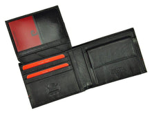 Įkelti vaizdą į galerijos rodinį, Vyriška odinė piniginė, juoda su raudona juostele, Pierre Cardin 3740 Galanterija