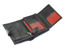 Įkelti vaizdą į galerijos rodinį, Vyriška odinė piniginė, juoda su raudona juostele, Pierre Cardin 9273 Galanterija