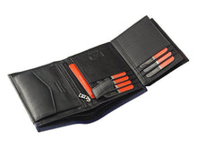 Įkelti vaizdą į galerijos rodinį, Vyriška odinė piniginė, juoda su raudona, Pierre Cardin 9297 Galanterija