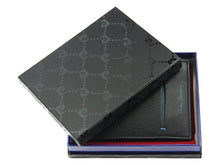 Įkelti vaizdą į galerijos rodinį, Vyriška piniginė, juoda su mėlyna juostele, Pierre Cardin 1716 Galanterija Galanterija