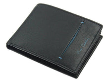 Įkelti vaizdą į galerijos rodinį, Vyriška piniginė, juoda su mėlyna juostele, Pierre Cardin 1716 Galanterija Galanterija