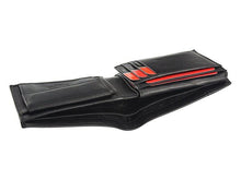 Įkelti vaizdą į galerijos rodinį, Vyriška piniginė, juoda su mėlyna juostele, Pierre Cardin 1716 Galanterija Galanterija