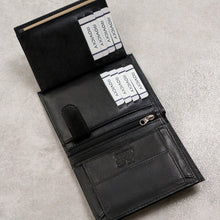 Įkelti vaizdą į galerijos rodinį, Vyriška odinė piniginė, juoda, Wild 7820