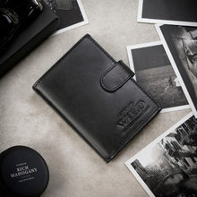 Įkelti vaizdą į galerijos rodinį, Odinė piniginė vyriška, juoda, Wild 7841