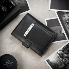 Įkelti vaizdą į galerijos rodinį, Odinė piniginė vyriška, juoda, Wild 7841