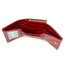 Įkelti vaizdą į galerijos rodinį, Raudona moteriška odinė piniginė iš natūralios lakinės odos, Gregorio 3676
