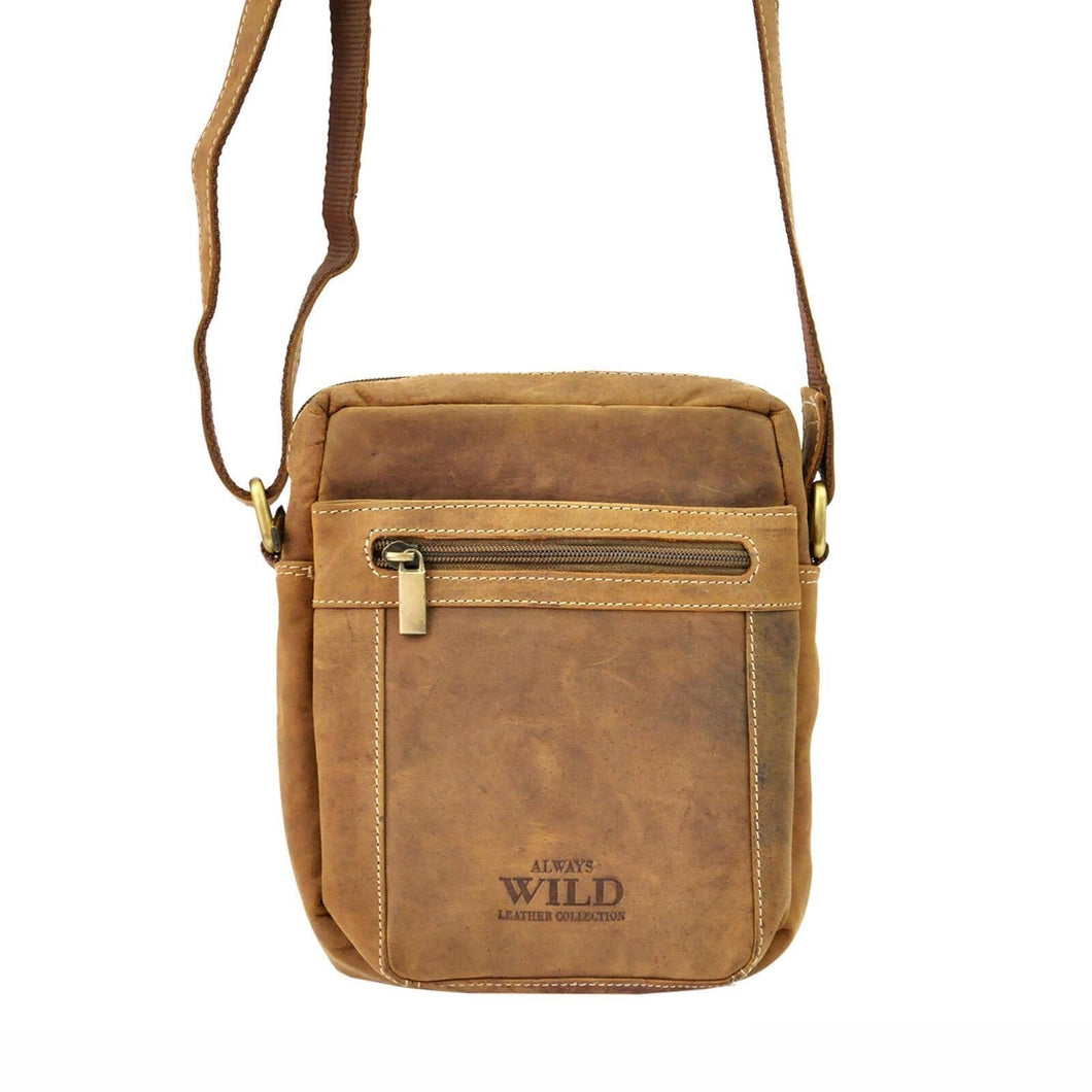 Odinė rankinė per petį, šviesiai ruda, Wild 1824 Galanterija 