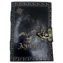 Įkelti vaizdą į galerijos rodinį, Odinė užrašinė Journey sendinto stiliaus dizaino
