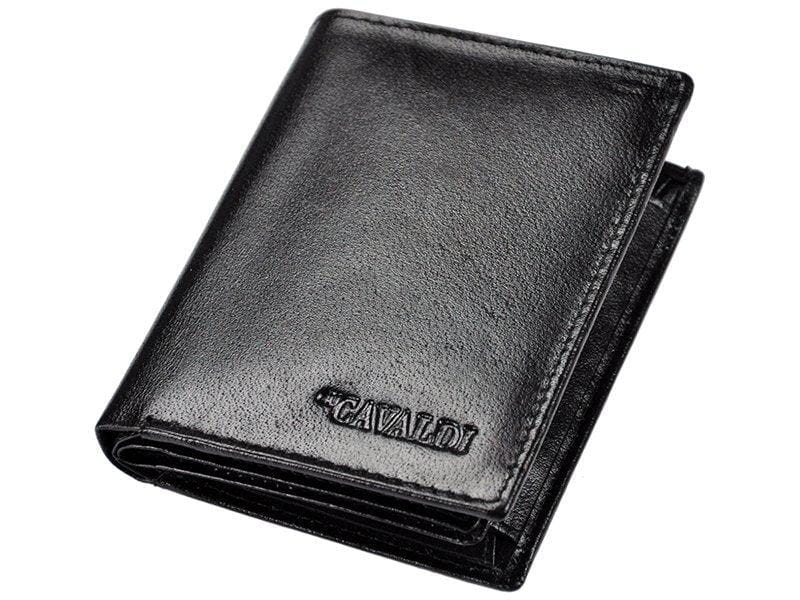 Vyriška odinė piniginė su RFID sistema, juoda, Cavaldi 8983 Galanterija 